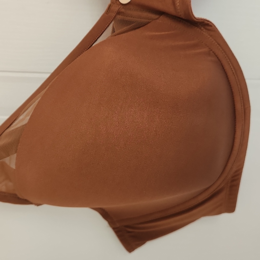 Understance flexwire t-shirt bra in teddy brown, size 44D - Picture 3 of 7
